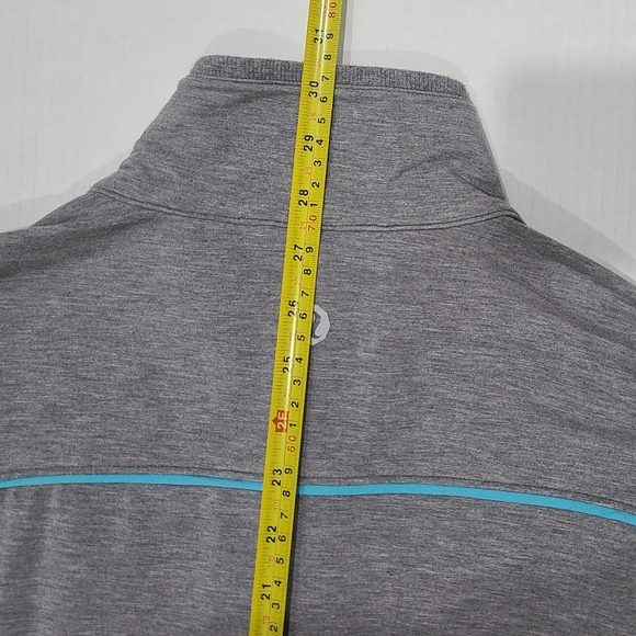 Lululemon Mens Gray Full Zip Track Jacket w/Blue Stripe Accent & Thumbholes S-M - Picture 12 of 15